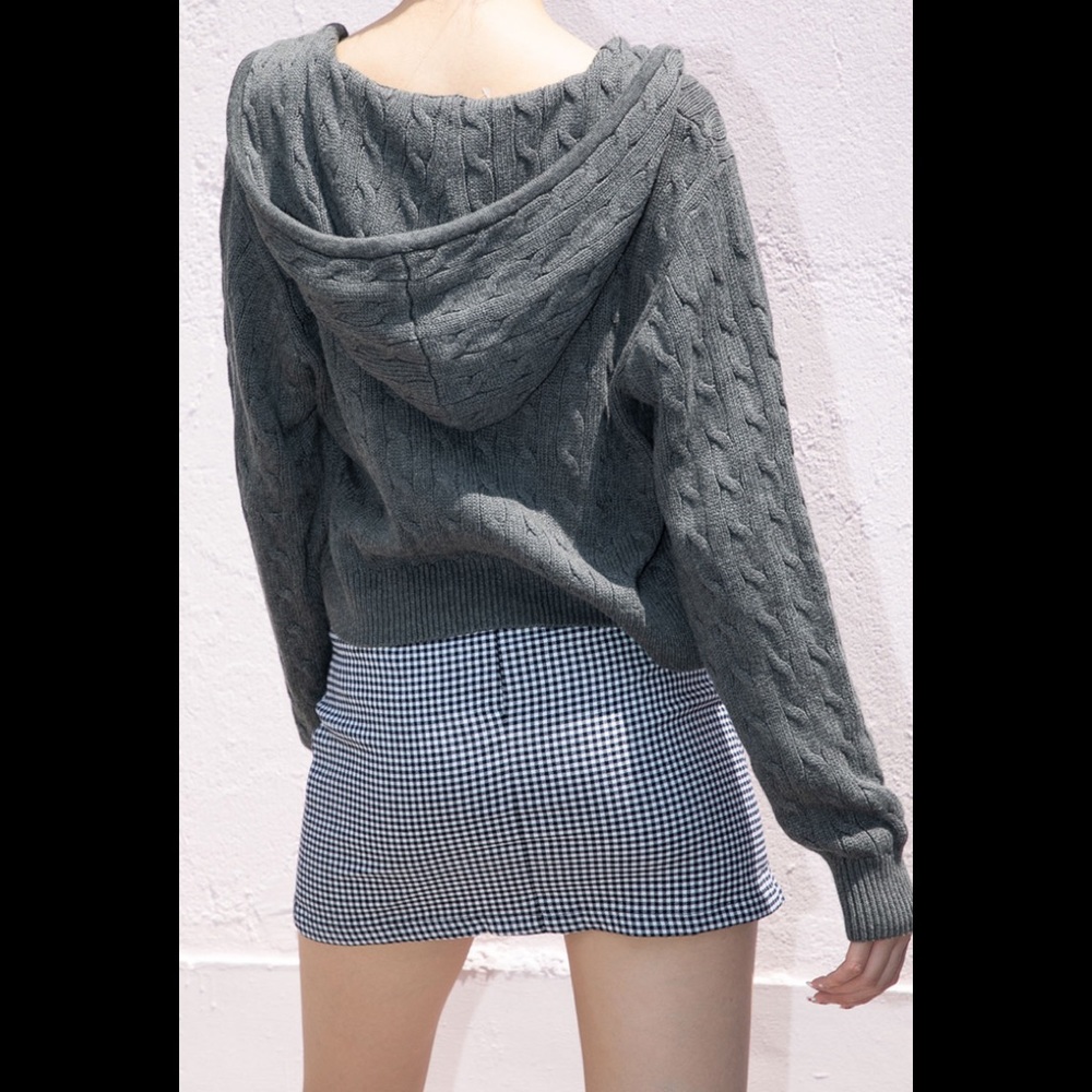 Brandy Melville dark gray crystal hoodie - Picture 3 of 5